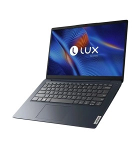 Notebook Lenovo Ideapad 1i aberto de lado