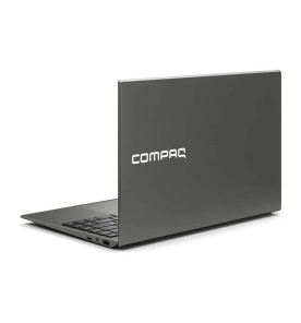 Notebook Compaq Presario de Lado Aberto Vista da Traseira