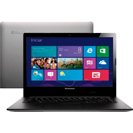 Notebook Lenovo S400-963064P Prata - Intel Core i3-2375M - RAM 4GB - HD 500GB - LED 14" - Windows 8