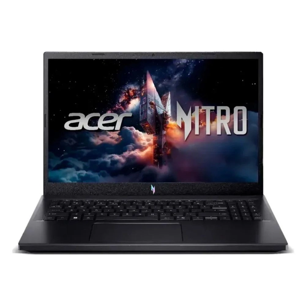 Vista frontal do notebook Acer Nitro V15 ANV15-51-57WS.