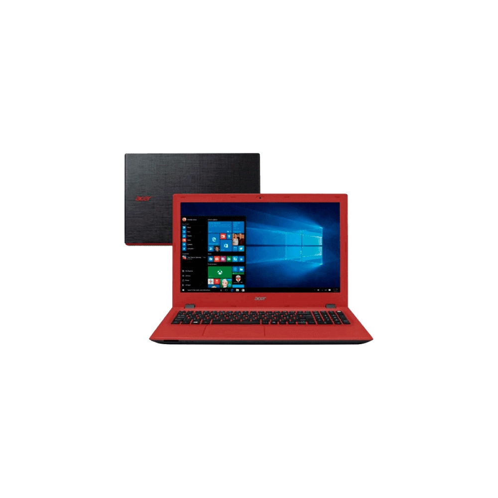 Notebook Acer E5-573-37EP - Intel Core i3-5015U - RAM 4GB - HD 1TB - LED 15.6" - Windows 10 - Vermelho.