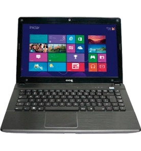 Notebook CCE I25 - Intel Celeron 847 - RAM 2GB - HD 320GB -  Tela 14" - Windows 8