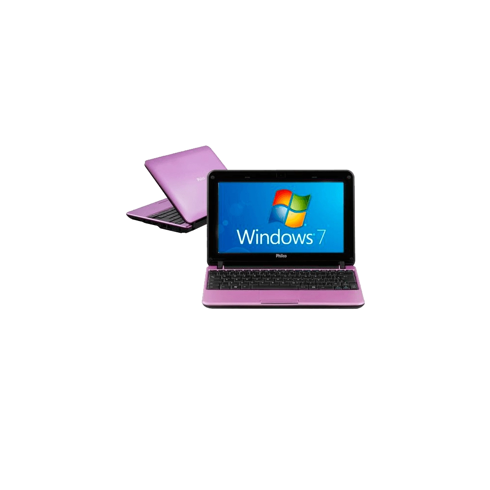 Netbook Philco 10B-R123WS - Intel Atom - 2GB RAM - HD 320GB - Rosa - Tela 10.1" Widescreen - Windows 7 Starter