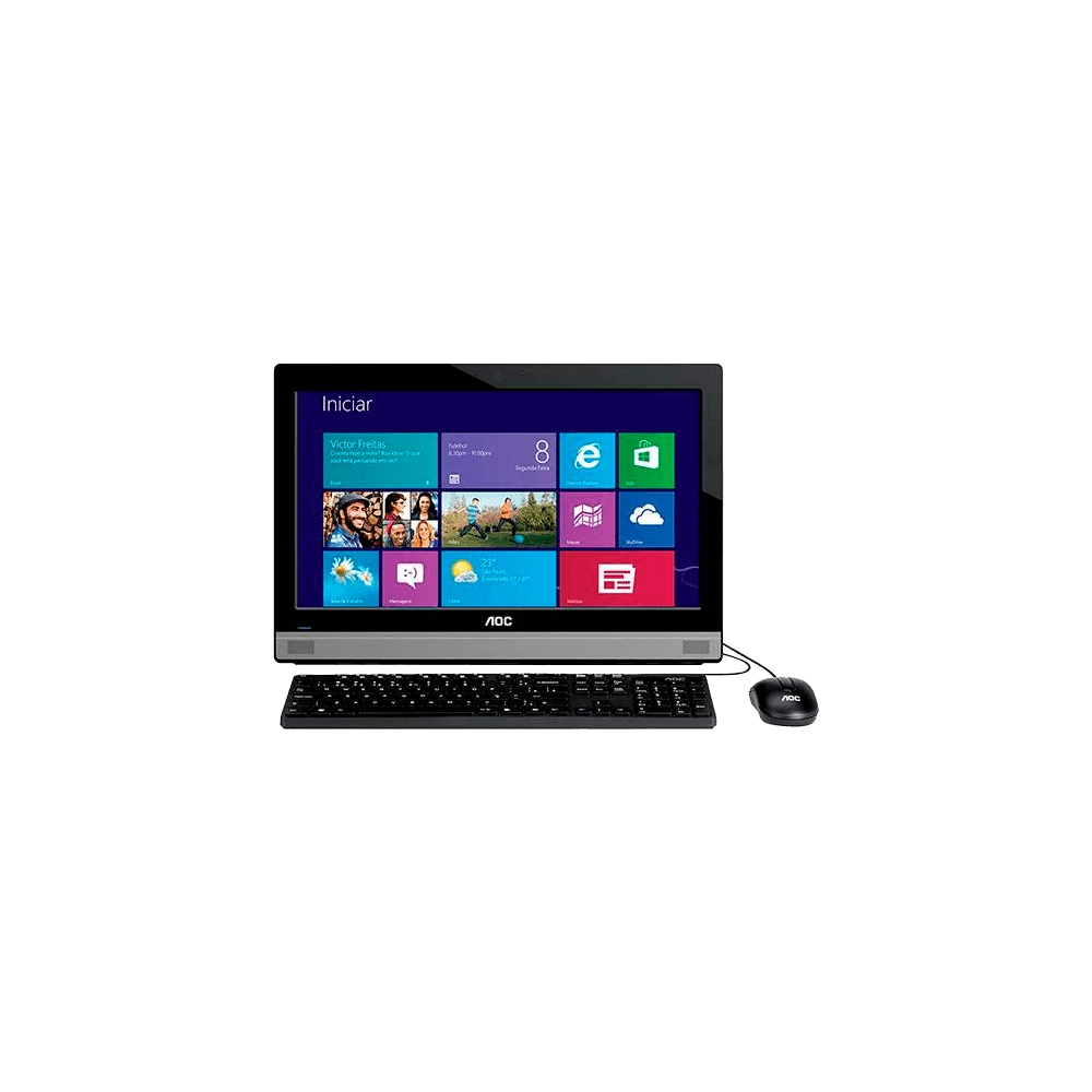 Computador All in One AOC EVO - 20A25U-W81SL - Dual Core - RAM 2GB - HD 500GB - Tela 19.5" - Windows 8.