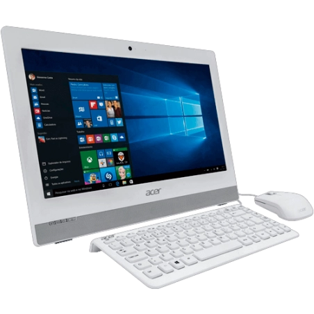 Computador Acer All In One AZ1-752-BC52 - Intel Pentium Quad Core - RAM 4GB - HD 500GB - Tela 19,5" - Windows 10 - Branco
