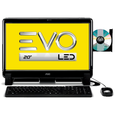 Computador AOC EVO All in One 20625U-W8P - AMD E2-1800 - RAM 2GB - HD 500GB - LED 20" - Wi-Fi - Windows 8.1