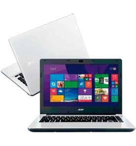 Notebook Acer E5-471-38FQ - Intel Core i3-4005U - RAM 4 GB - HD 1 TB - Tela LED 14" - Windows 8.1 - Branco