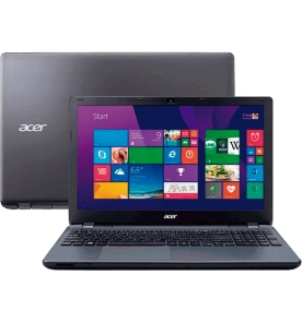 Notebook Acer E5-571-52ZK - Intel Core i5-5200U - RAM 4GB - HD 500GB - LED 15.6" - Windows 8.1 - Preto