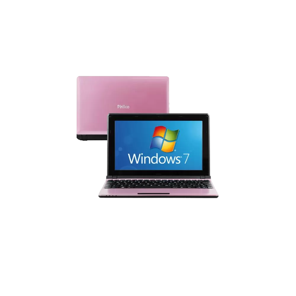 Netbook Philco 10C-R123WS - Rosa - Intel Atom D2500 - RAM 2GB - HD 320GB - Tela 10.1" - Windows 7