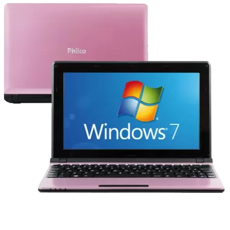 Netbook Philco 10C-R123WS - Rosa - Intel Atom D2500 - RAM 2GB - HD 320GB - Tela 10.1" - Windows 7