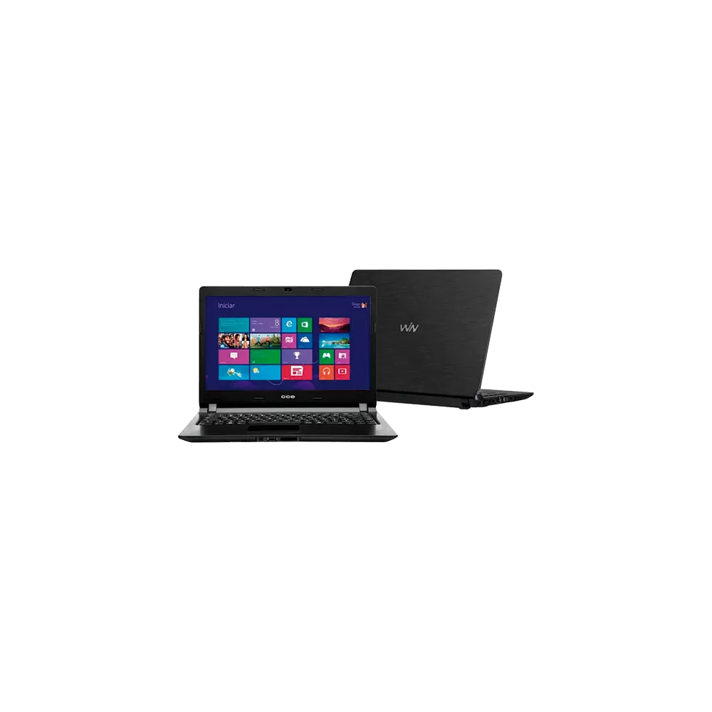 Notebook CCE Ultra Thin U25 - Preto - Intel Celeron 847 - RAM 2GB - HD 160GB - Tela 14" - Windows 8