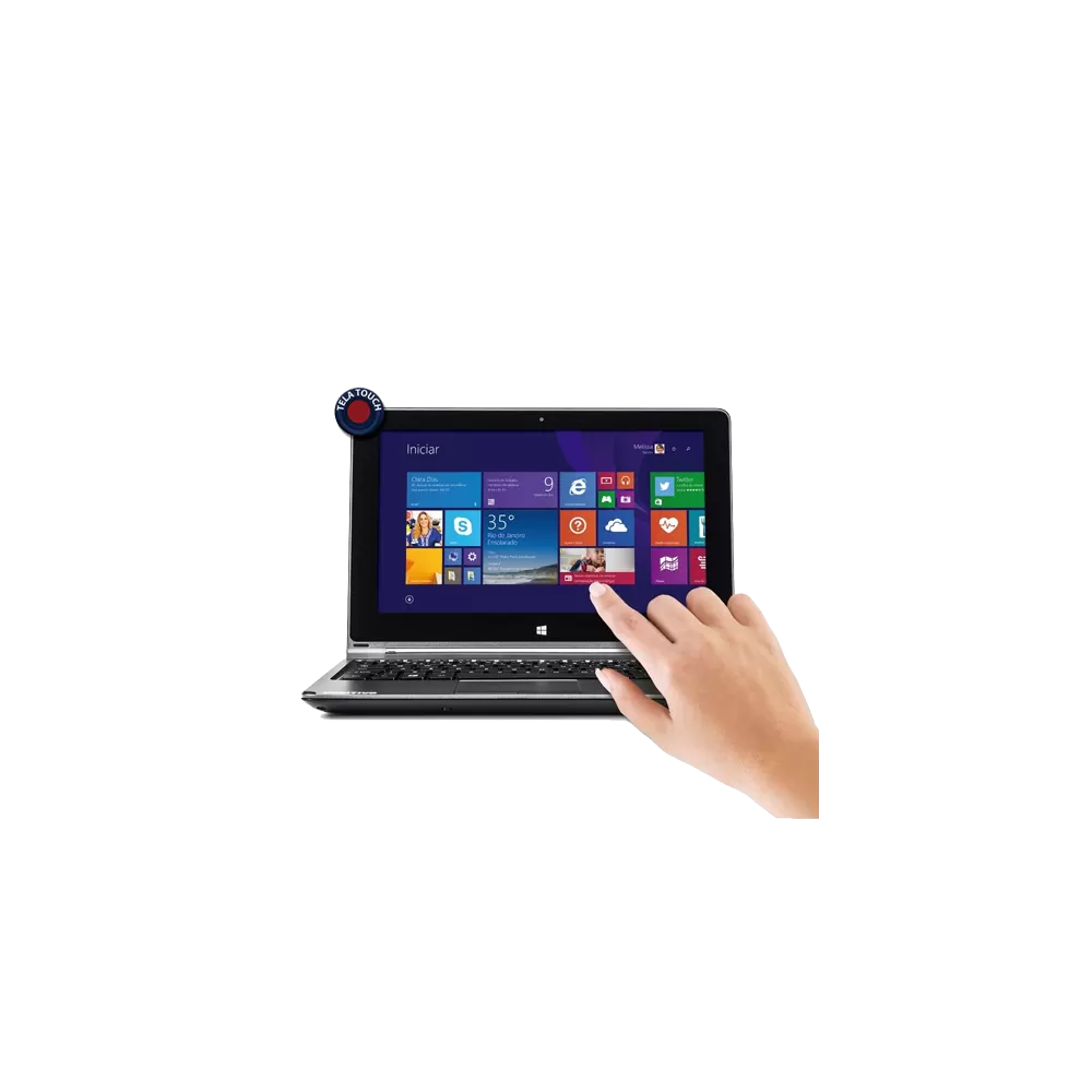 Notebook 2 em 1 Positivo ZK3010 - Intel Celeron N2806 - RAM 2GB - HD 500GB - Tela 10.1" - Windows 8.1