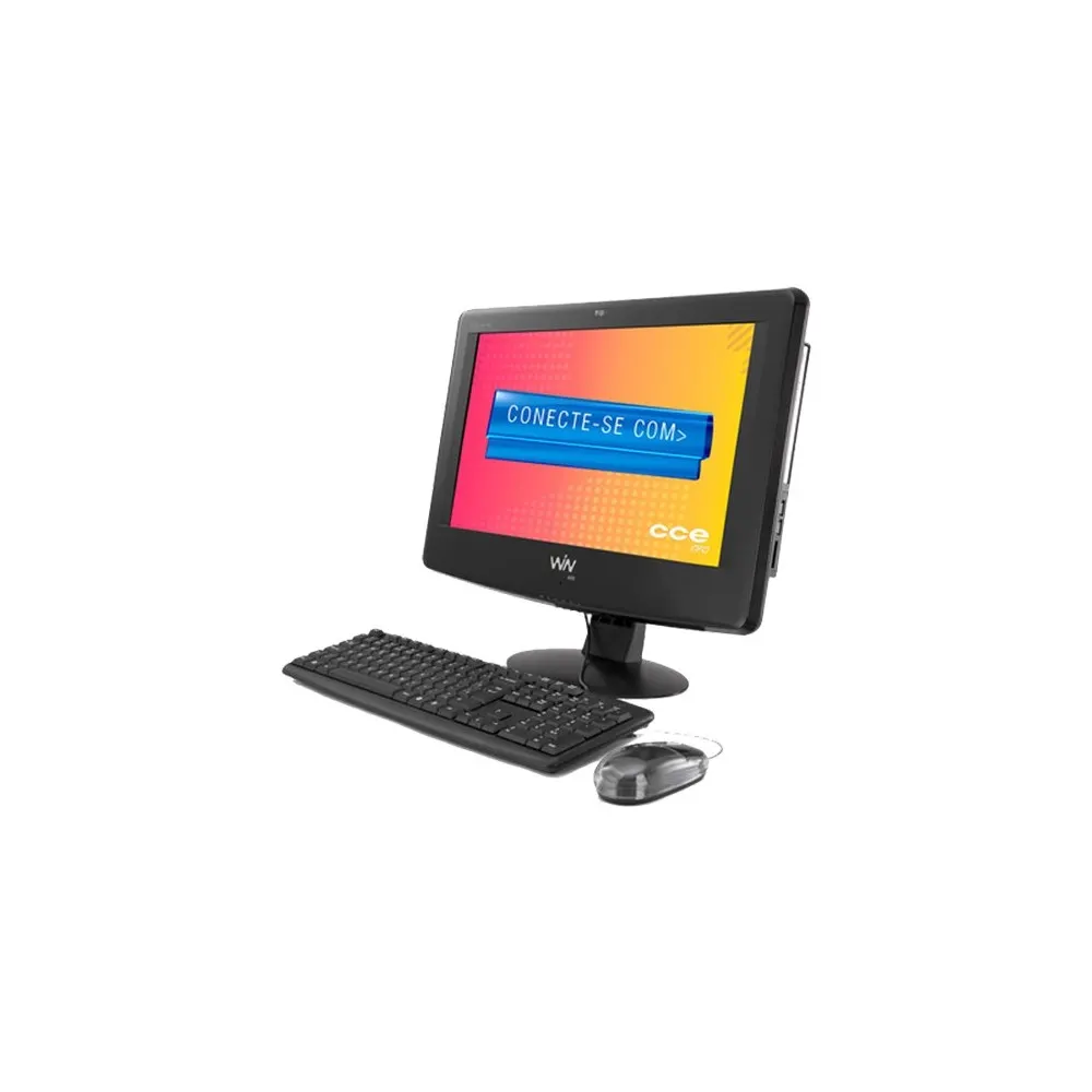 Computador Micro All In One CCE Solo 19N - Preto - Intel Atom D510 - RAM 2GB - HD 320GB - Tela 18.5" - Windows 7 Starter
