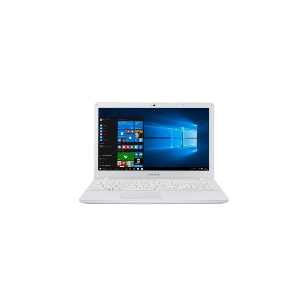 Notebook Samsung Essentials E21 NP300E5M-KFBBR - Branco - Intel Celeron 3865U - RAM 4GB - HD 500GB - Tela 15.6" - Windows 10