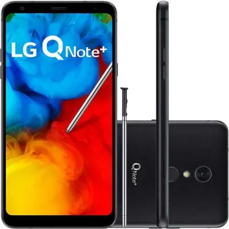 Smartphone LG Q Note Plus - Preto - 64GB - RAM 4GB - Octa Core - 4G - 16MP - Tela 6.2" - Android 8.1