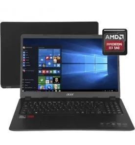 Notebook Acer Aspire 3 A315-42G-R8LU - Preto - Ryzen 5 3500U - RX 540 - RAM 8GB - SSD 256GB - Tela 15.6" - Windows 10