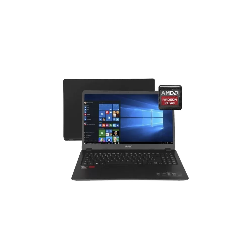 Notebook Acer Aspire 3 A315-42G-R8LU - Preto - Ryzen 5 3500U - RX 540 - RAM 8GB - SSD 256GB - Tela 15.6" - Windows 10