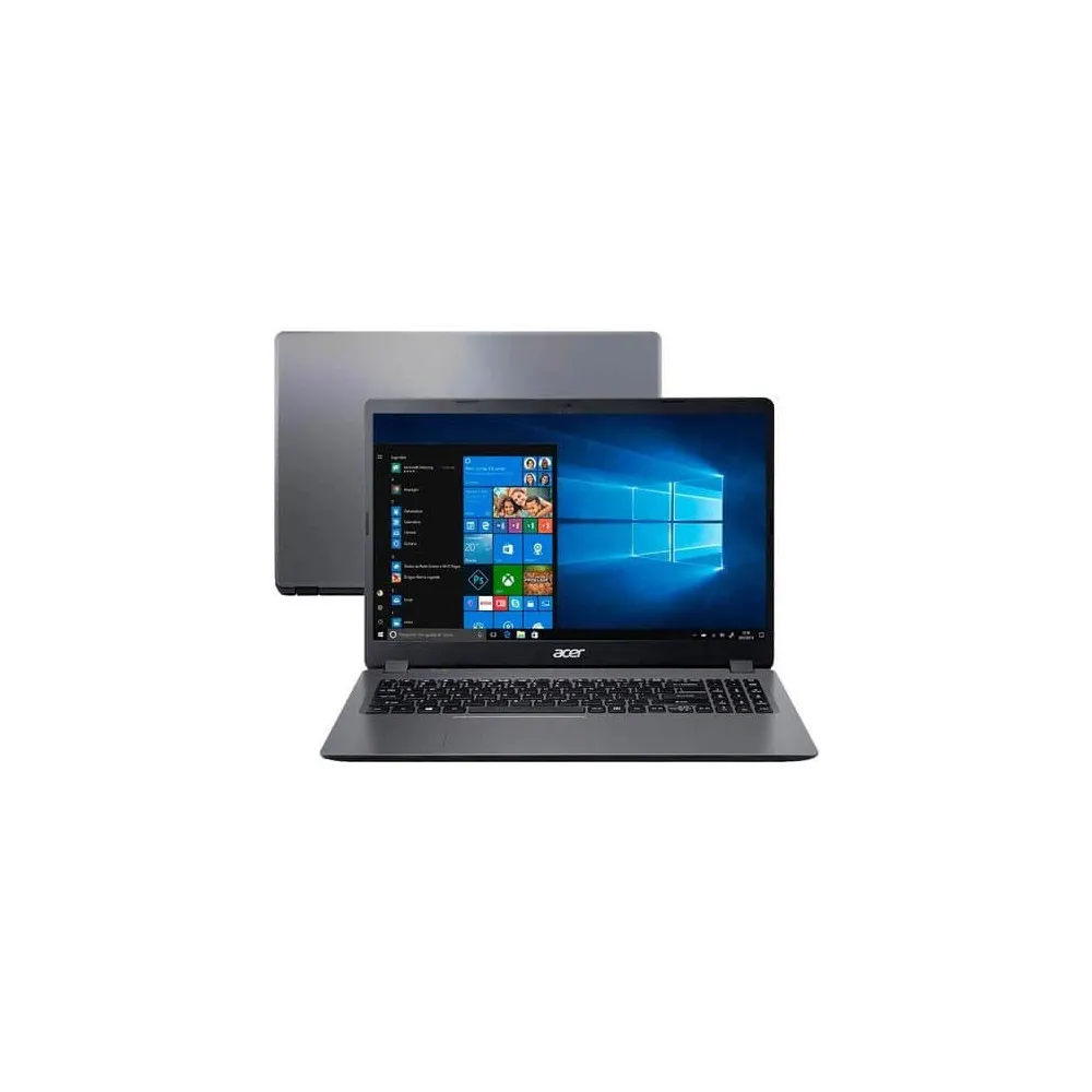 Notebook Acer Aspire 3 A315-56-569F - Cinza - Intel Core i5-1035G1 - RAM 4GB - SSD 256GB - Tela 15.6" - Endless OS