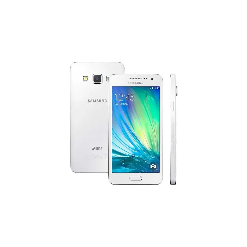 Smartphone Samsung Galaxy A3 - Branco - 16GB - RAM 1GB - Quad Core - 4G - 8MP - Tela 4.5" - Android 6