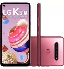 Smartphone LG K51S - Vermelho - 64GB - RAM 3GB - Octa Core - 4G - Câm Quádrupla - Selfie 13MP - Tela 6.5" - Android 9