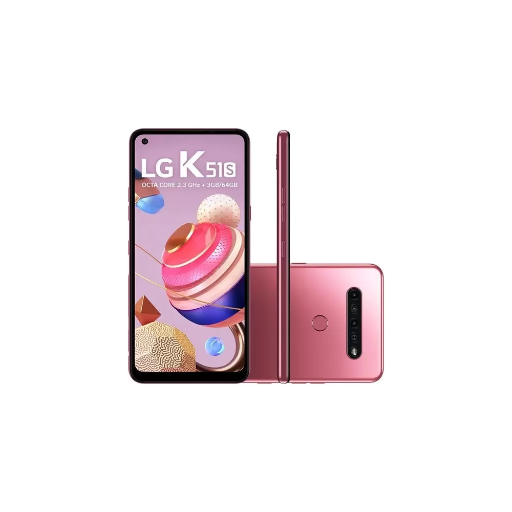 Smartphone LG K51S - Vermelho - 64GB - RAM 3GB - Octa Core - 4G - Câm Quádrupla - Selfie 13MP - Tela 6.5" - Android 9