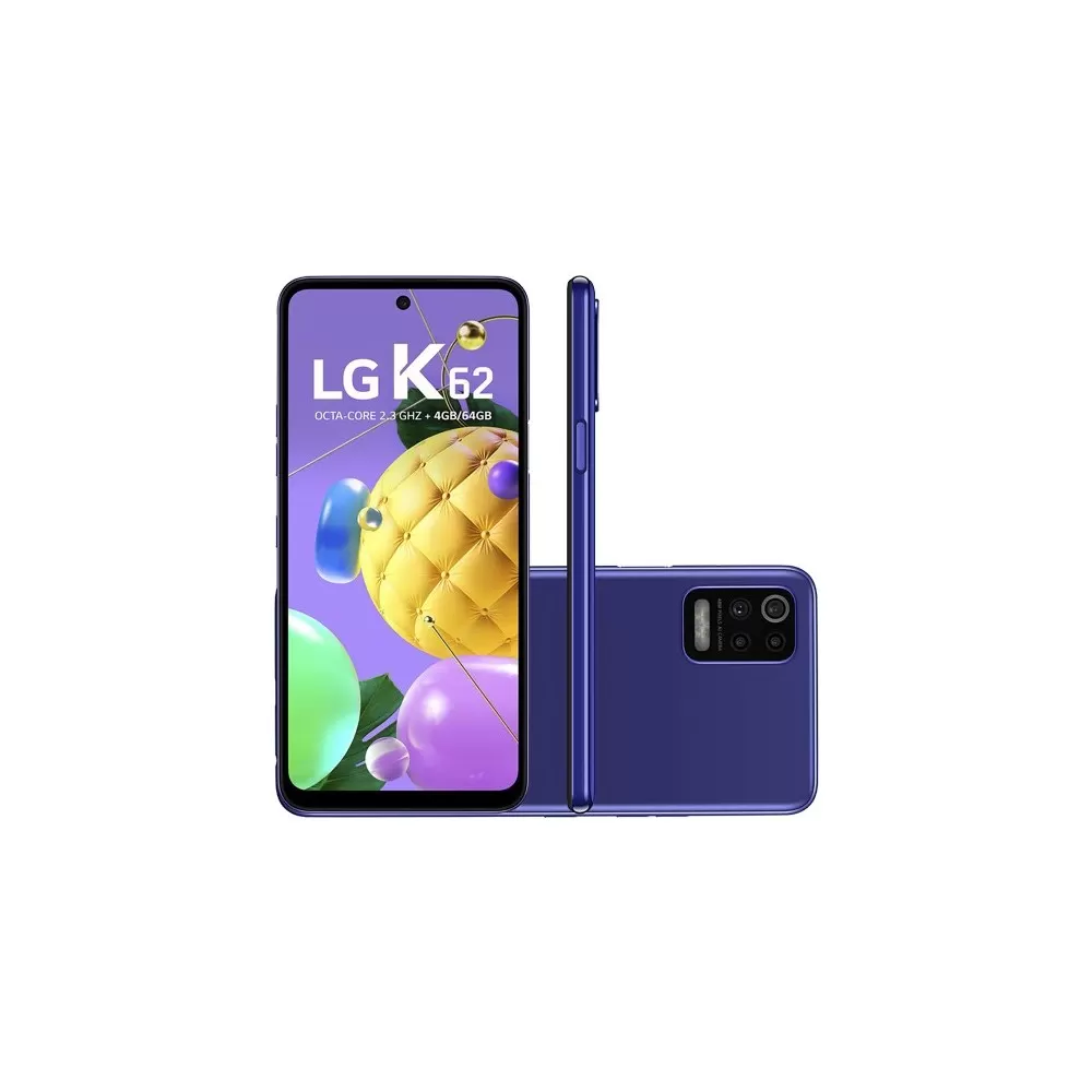 Smartphone LG K62 - Azul - 64GB - RAM 4GB - Octa Core - 4G - Câmera Quádrupla - Tela 6.6" - Android 10