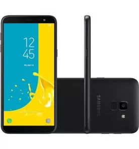 Smartphone Galaxy J6 - Preto - 32GB - RAM 2GB - Octa Core - 4G - 13MP - Tela 5.6" - Android 10