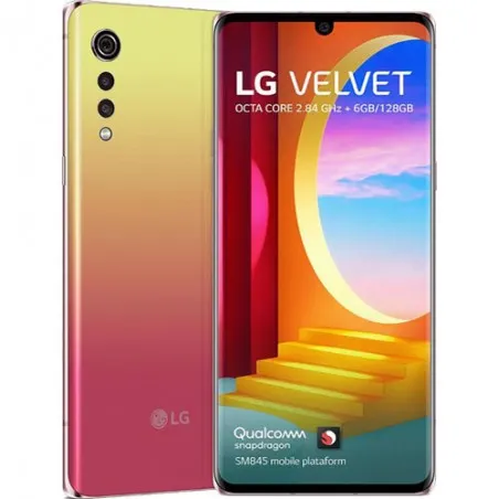 Smartphone LG Velvet - Ilusion Sunset - 128GB - RAM 6GB - Octa Core - 4G - Câmera Tripla - Tela 6.8" - Android 10