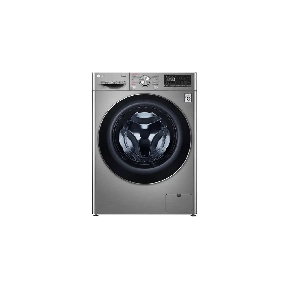Máquina Lava e Seca LG VC3 CV7011TC4A - Aço Escovado - 11Kg/7Kg - 14 Programas - Inteligência Artificial - 220V
