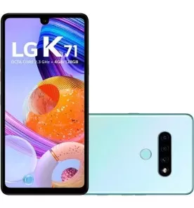 Smartphone LG K71 - Branco - 128GB - RAM 4GB - Octa Core - 4G - Câmera Tripla - Tela 6.8" - Android 10