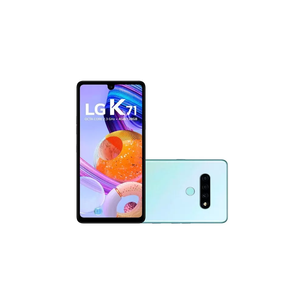 Smartphone LG K71 - Branco - 128GB - RAM 4GB - Octa Core - 4G - Câmera Tripla - Tela 6.8" - Android 10