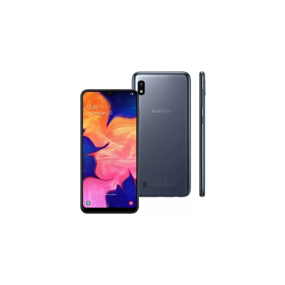 Smartphone Samsung Galaxy A10 - Preto - 32GB - RAM 2GB - Octa Core - 4G - 13MP - Tela 6.2" - Android 10