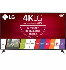 Smart TV LED LG 49" 49UJ6300 - Ultra HD 4K - HDMI - USB - Wi-Fi - ThinQ AI - Conversor Digital