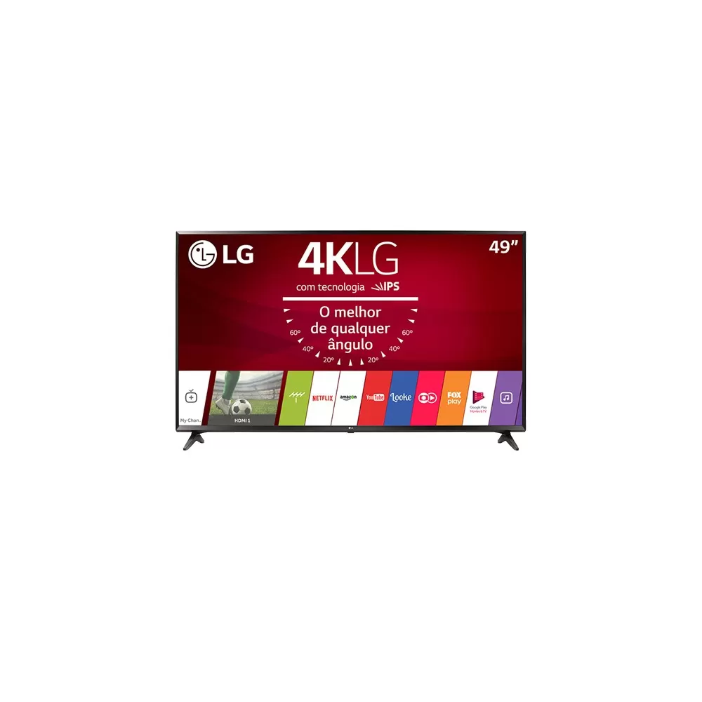 Smart TV LED LG 49" 49UJ6300 - Ultra HD 4K - HDMI - USB - Wi-Fi - ThinQ AI - Conversor Digital