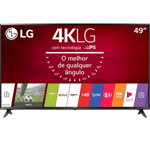 Smart TV LED LG 49" 49UJ6300 - Ultra HD 4K - HDMI - USB - Wi-Fi - ThinQ AI - Conversor Digital