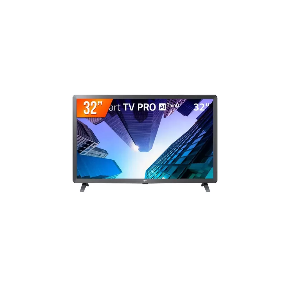 Smart TV LED Pro LG 32" 32LM621CBSB - HD HDR Ativo - HDMI - USB -Wi-Fi - ThinQ AI - Conversor Digital
