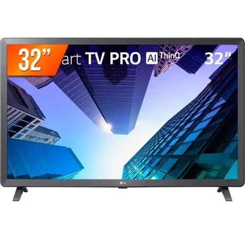 Smart TV LED Pro LG 32" 32LM621CBSB - HD HDR Ativo - HDMI - USB -Wi-Fi - ThinQ AI - Conversor Digital