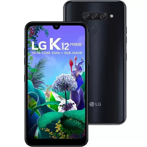Smartphone LG K12 Prime - Preto - 64GB - RAM 3GB - Octa Core - 4G - Câmera tripla 16MP+5MP+2MP - Tela 6.2" - Android 9.0
