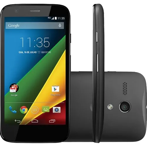 Smartphone Motorola Moto G Preto 4G - Preto - XT1078 - 16GB - Dual Chip - Tela 5" - Android 5.0
