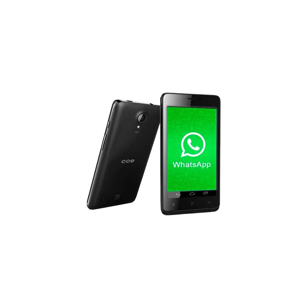 Smartphone CCE Motion Plus SC452TV - Dual Chip - TV Digital - 3G - Wi-Fi - Tela de 4.5" - Dual Core - 4MP - Android 4.2 - Preto