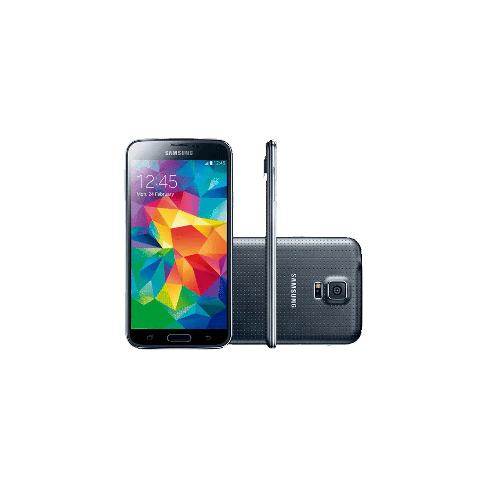 Smartphone Samsung Galaxy S5 Preto - 4G - RAM 2GB - 16GB - 16MP - Android 4.4 - Quad-Core - Tela 5.1" - Desbloqueado