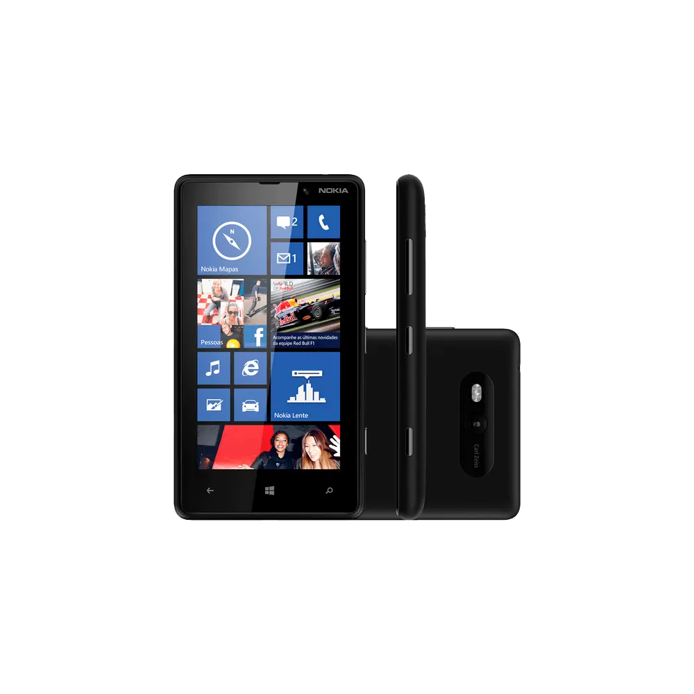 Smartphone Nokia Lumia 820 Preto - 3G - 8GB - 8MP - Tela 4.3" - Windows Phone 8