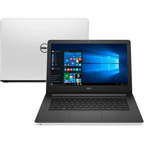 Notebook Dell Inspiron I14-5458-B35 - Branco - Intel Core i5-5200U - RAM 4GB - HD 1TB - Tela 14" - Windows 10 Pro