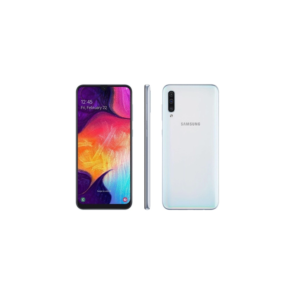 Smartphone Samsung Galaxy A50 - Branco - 128GB - RAM 4GB - Octa Core - 4G - Câmera Tripla - Tela 6.4" - Android 10