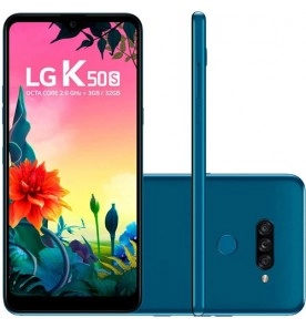 Smartphone LG K50S - Azul - 32GB - RAM 3GB - Octa Core - 4G - 13MP - Tela 6.5" - Android 9