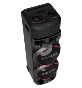 Caixa de Som LG Xboom RN9 - Preto - Multi Bluetooth - Super Graves - Microfone - Karaokê - 1800W