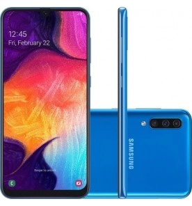 Smartphone Samsung Galaxy A50 - Azul - 128GB - RAM 4GB - Octa Core - 4G - Câmera Tripla - Tela 6.4" - Android 9