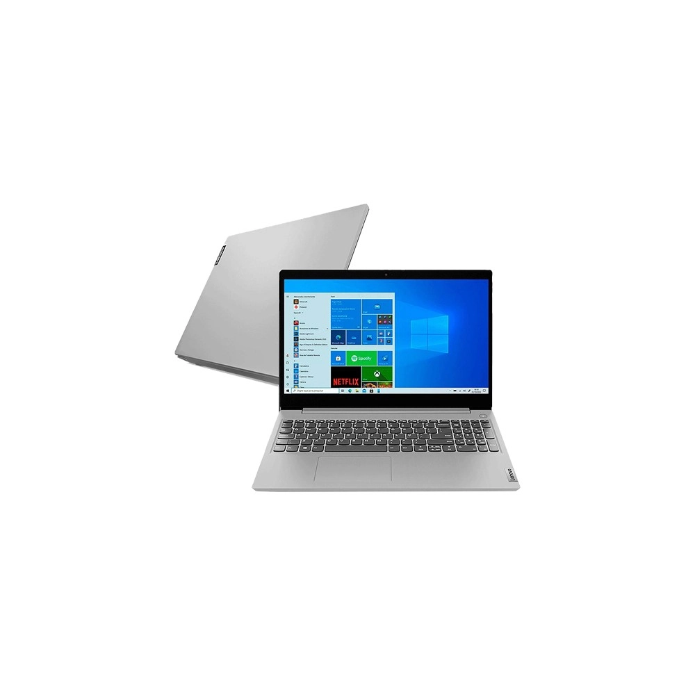 Notebook Lenovo Ideapad 3i 82BS0003BR - Prata - Intel Core i3-10110U - RAM 4GB - SSD 128GB - Tela 15.6" - Windows 10